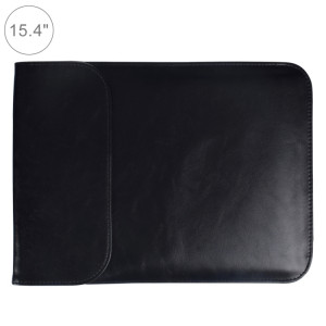 15.4 pouces PU + sac en nylon pour ordinateur portable Sac pochette pour ordinateur portable, pour MacBook, Samsung, Xiaomi, Lenovo, Sony, Dell, ASUS, HP (Noir) SH653B890-20