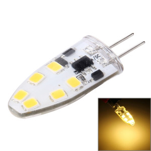 G4 2W 180LM ampoule de maïs, 12 LED SMD 2835 silicone, DC 12V, grande taille: 3.9x1.4x0.9cm (blanc chaud) SH95WW216-20