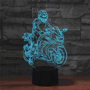 Lampe de table lumineuse colorée de vision LED de la forme 3D de la moto, version tactile de fissure SH0823741-20