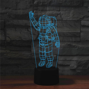 Lampe de table lumineuse colorée de vision LED de la forme 3D d'astronaute, version à télécommande de fissure SH0983296-20