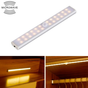 2W 24 LED blanc chaud grand écran capteur de corps humain intelligent lumière LED couloir armoire lumière, Version de chargement USB SH1213666-20
