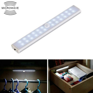 2W 24 LED lumière blanche grand écran capteur de corps humain intelligent lumière LED couloir armoire lumière, Version de charge USB SH12191481-20