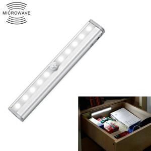0.8W 10 LED lumière blanche écran étroit capteur de corps humain intelligent lumière LED couloir armoire lumière, Version de chargement USB SH12261438-20