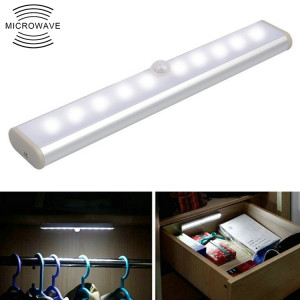 2W 10 LED lumière blanche grand écran capteur de corps humain intelligent lumière LED couloir armoire lumière, Version batterie SH1228464-20