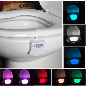 8 couleurs éclairage intérieur veilleuses capteur de mouvement LED couverture de siège de toilette Lightbowl Light Lamp SH1660118-20