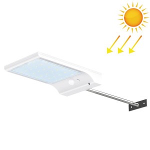 3.8W 48 LED bicolores télécommande édition extérieure étanche solaire capteur de lumière murale jardin lumière réverbère avec poteau, flux lumineux: 450lm SH177W816-20