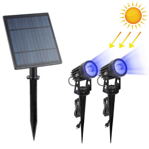 6W One for Two Projecteur solaire extérieur IP65 Lampe de pelouse à induction étanche à contrôle de la lumière, Flux lumineux: 300-400lm (lumière bleue) SH81BL1218-20