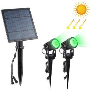 6W One for Two Projecteur solaire extérieur IP65 Lampe de pelouse à induction étanche à contrôle de la lumière, Flux lumineux: 300-400lm (lumière verte) SH81GL372-20