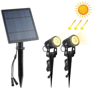 6W One for Two Projecteur solaire extérieur IP65 Lampe de pelouse à induction étanche à contrôle de la lumière, Flux lumineux: 300-400lm (blanc chaud) SH81WW661-20
