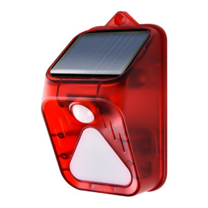 Alarme solaire antivol lumière télécommande alarme à induction du corps humain (rouge) SH450R1349-20