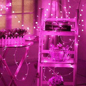 3.5m 6W 96 LEDs peu barres de glace ficelles de dévoration de la chaîne avec le joint de fin et le contrôleur multifonctionnel, prise de l'UE, CA 220V (lumière rose) S30AFL1842-20