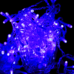 3.5m 6W 96 LEDs peu de barres de glace ficelles de dévoration de la chaîne avec le joint d'extrémité et le contrôleur multifonctionnel, prise des USA, CA 110V (lumière bleue) S31DBL251-20