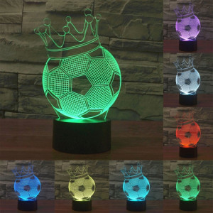 Lampe effet 3D Football Couronne 7 couleurs, alimentation via USB ou piles AA SF29038-20