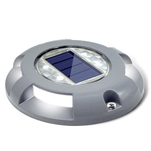 Lampe de sol intégrée à énergie solaire à LED IP68 Lampe de jardin extérieur étanche (gris) SH220H1924-20