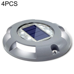 4 PCS LED Lampe de sol intégrée à énergie solaire IP68 Lampe de pelouse de jardin extérieure étanche (gris) SH221H10-20