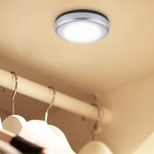 Capteur de mouvement du corps humain PIR + contrôle de la lumière Veilleuse à LED à lumière blanche, Mini lampe à 6 LED pour placard / armoire / escaliers / chambre à coucher, distance du capteur: 5 m, DC 5 V SH3501383-20