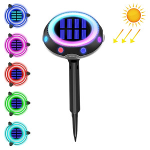 TG-JG00128 8 LED Spotted Long Tube Solaire Extérieur En Plastique Imperméable À L'eau Jardin En Plastique Décoratif Prise Au Sol Lumière Intelligente Contrôle De La Lumière Enterré Lumière, Gradation Colorée SH3834926-20