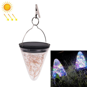 Lampe suspendue conique Starlight à énergie solaire IP55 lumière de décoration de jardin extérieur étanche (lumière colorée) SH10CL1402-20