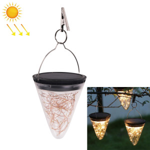 Lampe suspendue conique Starlight à énergie solaire IP55 lumière de décoration de jardin extérieur étanche (blanc chaud) SH10WW185-20