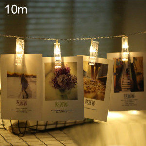 10m Photo Clip LED guirlande lumineuse, 80 LEDs, 3 piles AA, boîte à chaînes, lampes, lumière décorative pour la maison, images suspendues, fête de bricolage, mariage, décoration de Noël SH90WW1662-20
