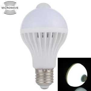 E27 7W 16 LED SMD 5730 450LM Ampoule LED à capteur de mouvement infrarouge, Distance du capteur: 4-6m, AC 220V (lumière blanche) SH01WL1167-20