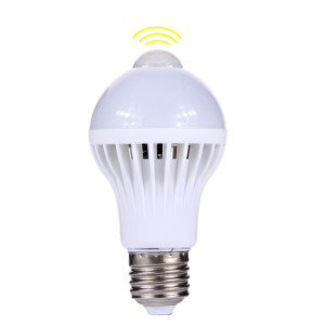 Ampoule LED à capteur de mouvement infrarouge E27 9W, Distance du capteur: 4-6m, AC 85-265V SH02WW1969-20
