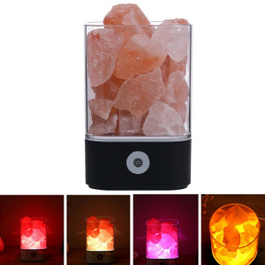 Sunshine M4 créative HIMALAYA Cristal Lampe de sel, USB Charge Table Rock Table de travail de lumière de nuit avec base (noir) SH680B1819-20