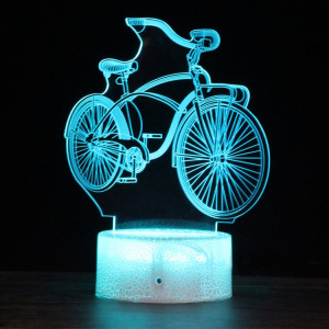 DC01 Crack Base Bicycle Creative 3D Coloré LED Veilleuse décorative, Version à télécommande SH5932599-20