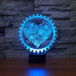 Lampe de table lumineuse colorée de vision de la forme 3D de coeur de vitesse LED, version tactile d'USB SH5938876-20