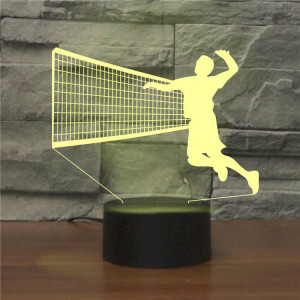 Jouer au volleyball forme 3D coloré lampe de table LED Vision Light, USB et version batterie SH5951552-20
