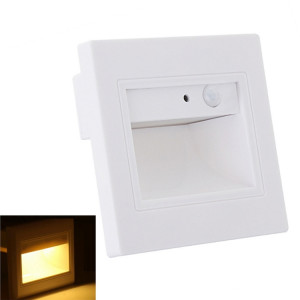 YouOKLight YK2306 Lumière blanche chaude avec capteur de mouvement COB LED Footlight, Applique murale carrée pour escalier en coin, AC 85-265V SH60561901-20