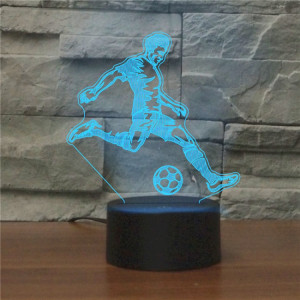 Play Football Black Base Creative 3D LED Veilleuse décorative, alimentée par USB et batterie SH61871222-20