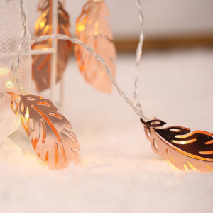 3m plume d'or prise USB LED romantique chaîne vacances lumière, 20 LEDs adolescente style chaleureuse fée lampe décorative pour Noël, mariage, chambre à coucher (blanc chaud) SH25WW383-20