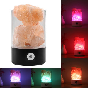 Sunshine M2 créative HIMALAYA Cristal Lampe de sel, USB Charge Table Rock Table de travail de lumière de nuit avec base (noir) SH804B1691-20