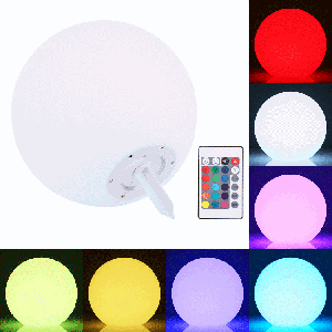 Esmartlive ES-BALL 30cm lumière colorée LED Ball Light avec télécommande, IP68 imperméable à l'eau LED décorative (blanc) SH732W1642-20