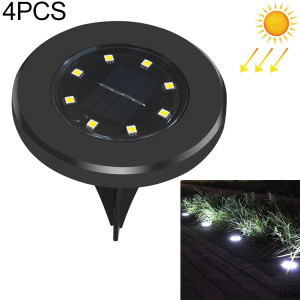 4 PCS 8 LED IP65 Lampe enterrée à énergie solaire étanche Garden Villa Garden Lawn Projecteur décoratif (lumière blanche) SH26WL1298-20