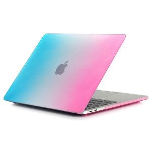 Pour 2016 Nouveau Macbook Pro 13,3 pouces A1706 & A1708 ordinateur portable Rainbow Pattern PC Housse de protection (Bleu + Magenta) SH51LM1271-20