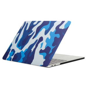 Pour 2016 Nouveau Macbook Pro 13.3 pouce A1706 & A1708 Bleu Camouflage Motif Ordinateur Eau Stickers PC Cas de Protection SH053F959-20