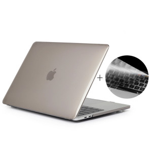 ENKAY Chapeau-Prince 2 en 1 Crystal Hard Shell Housse de protection en plastique + Version US Ultra-mince TPU Housse Protecteur de clavier pour 2016 Nouveau MacBook Pro 13,3 pouces sans Touchbar (A1708) (Gris) SE953H873-20