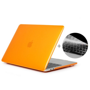 ENKAY Chapeau-Prince 2 en 1 cristal dur coque en plastique de protection + Europe Version Ultra-mince TPU clavier couvercle de protection pour 2016 MacBook Pro 13,3 pouces avec barre tactile (A1706) (Orange) SE604E585-20