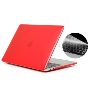 ENKAY Chapeau-Prince 2 en 1 Cas de protection en plastique dur en plastique de coque + Europe Version TPU ultra-mince Protecteur de clavier pour 2016 MacBook Pro 13,3 pouces sans barre tactile (A1708) (Rouge) SE605R300-20