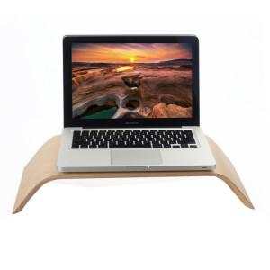 SamDi Artistique Bois Grain Blanc Bouleau Bureau Support Berceau pour Apple Macbook, ASUS, Lenovo SH006A698-20