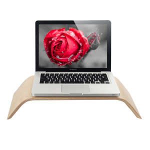 SamDi artistique Wood Grain bambou et support de bureau en bois support berceau pour Apple Macbook, ASUS, Lenovo SH006B140-20