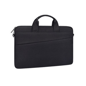 Poches latérales doubles universelles Wearable Oxford chiffon doux poignée Portable Laptop Tablet Bag, pour 13,3 pouces et ci-dessous Macbook, Samsung, Lenovo, Sony, DELL Alienware, CHUWI, ASUS, HP (Noir) SP583B1418-20