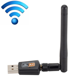 Adaptateur WIFI USB double bande AC 600 Mbps 2,4 GHz + 5 Hz avec antenne SH6601717-20