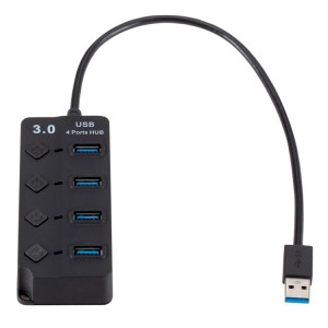 Extension multi-hub USB 3.0 haute vitesse à 4 ports avec commutateur pour PC et ordinateur portable SH66141090-20