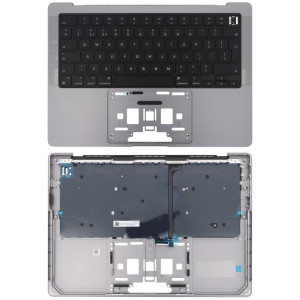 Pour MacBook Pro 14 pouces 2021 A2442 / 2023 A2779, version Big Backspace, clavier britannique avec coque C (gris) SH669H610-20