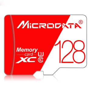 Carte mémoire MICRODATA 128 Go haute vitesse U3 rouge et blanche TF (Micro SD) SH57531184-20