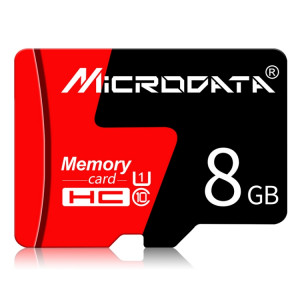 Carte mémoire MICRODATA 8GB U1 rouge et noire TF (Micro SD) SH57631872-20