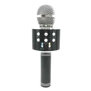 WS-858 Métal Haute Qualité Sonore KTV Karaoke D'enregistrement de poche Bluetooth Sans Fil Microphone, pour Ordinateur Portable, PC, Haut-Parleur, Casque, iPad, iPhone, Galaxy, Huawei, Xiaomi, LG, HTC et autres SH698B574-20